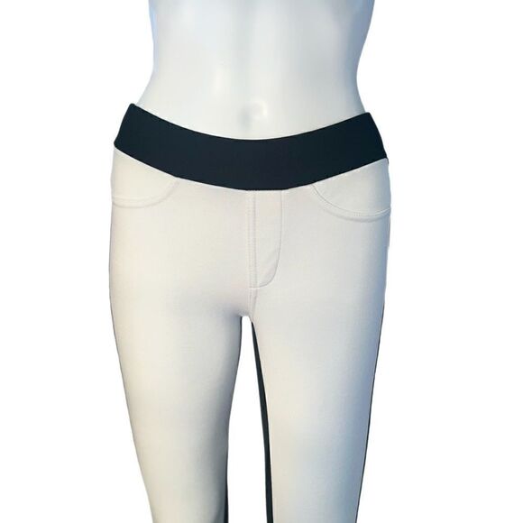 Black/Ivory Two Tone Legging NWT - Picture 3 of 9